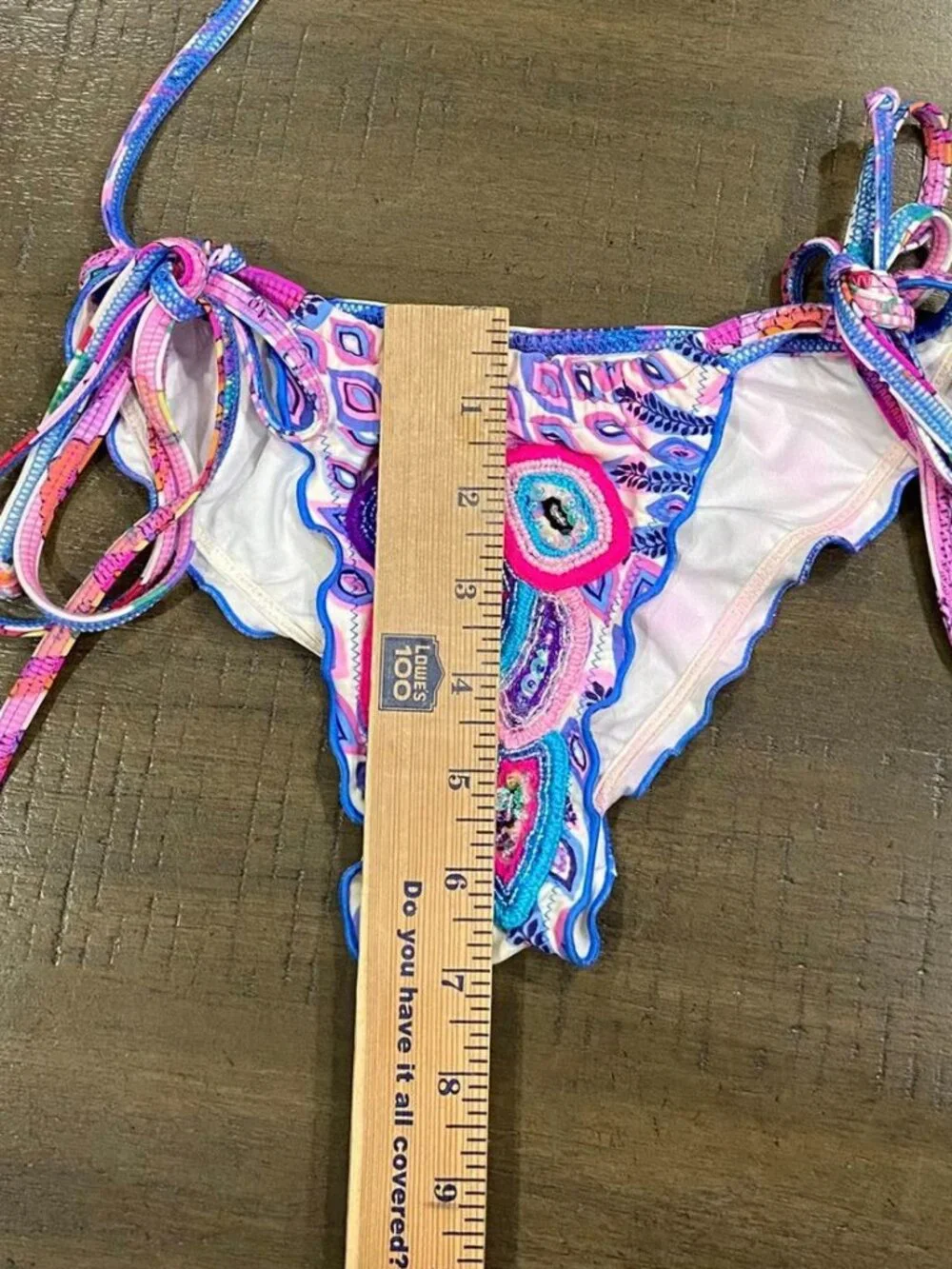 AGUA BENDITA Multicolor sequined swimsuit bottom, size S - Picture 6 of 11
